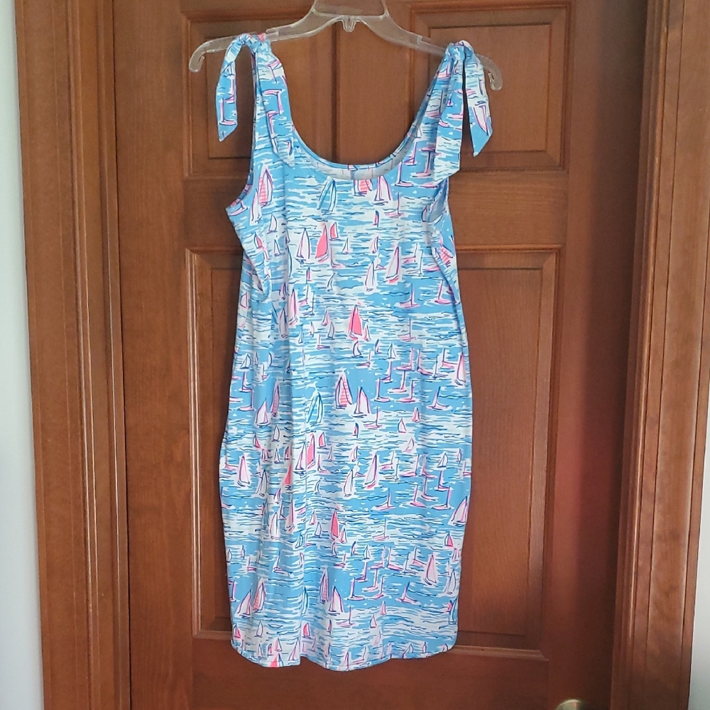 Lilly PULITZER DRESS, BLUE with Sailboats Sz. XS